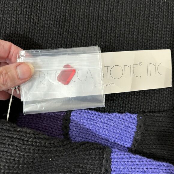 Vintage 80s Womens Embroidered Elephant 3-D Sweater Size M Rhinestones Eclectic - Picture 10 of 13